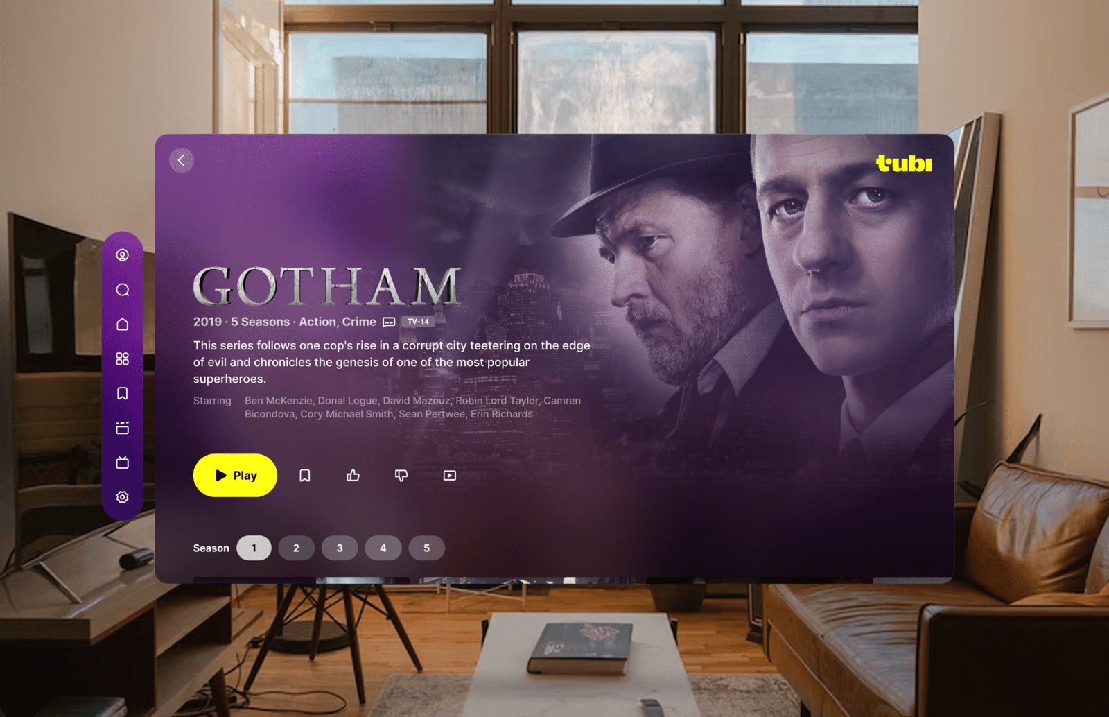 Tubi’s AppleVision Pro App