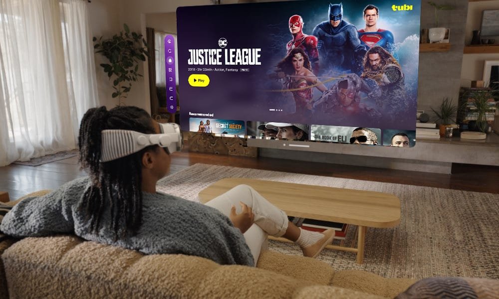 Tubi’s AppleVision Pro App