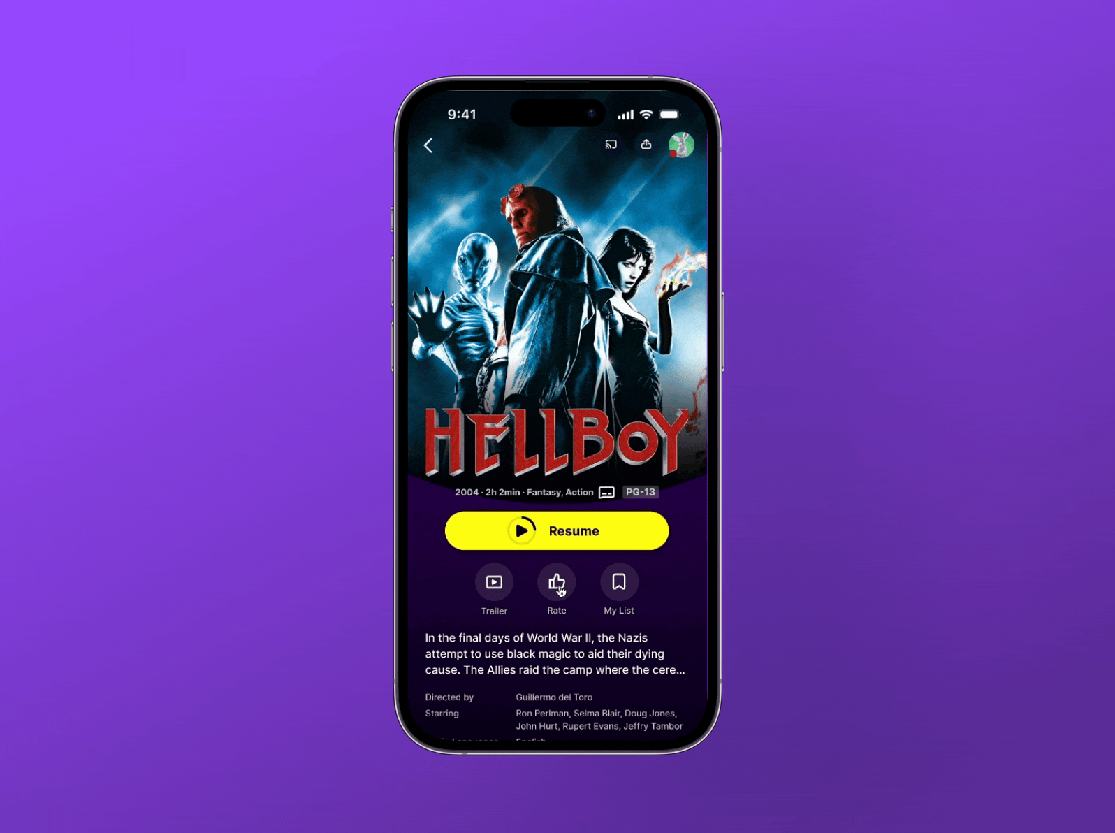 Tubi’s Mobile Detail Page
