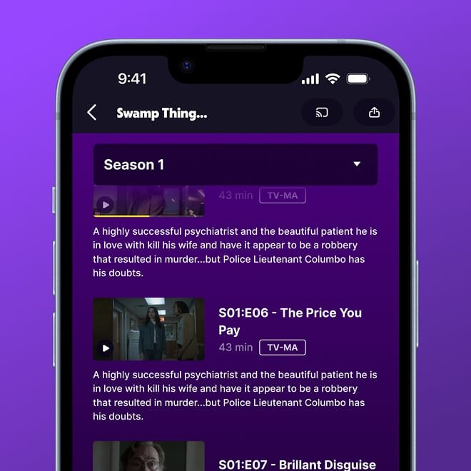 Tubi’s Mobile Detail Page