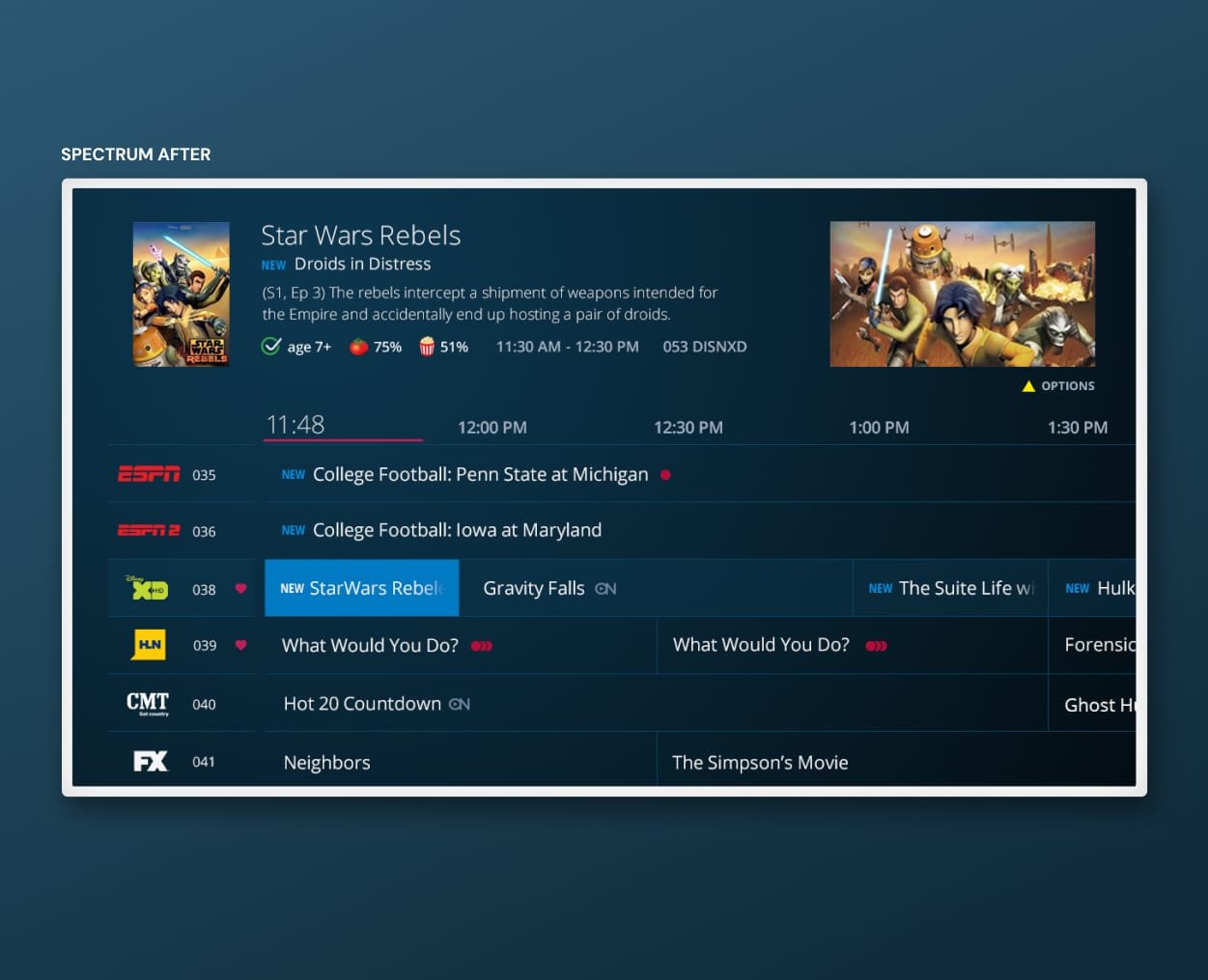 Spectrum’s EPG